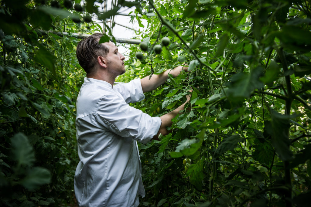 For chef Alexander Brosin, being in the garden is part of his job. Image © Marcus Zumbansen, courtesy Alexander Brosin