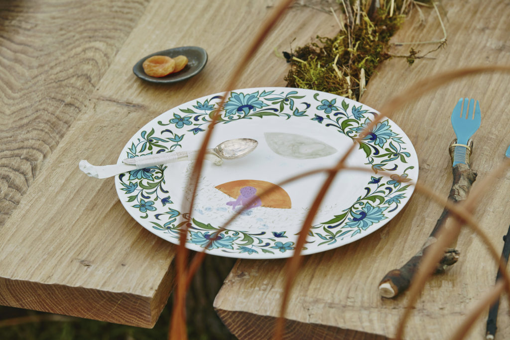 "The centrepiece of the installation is a four-metre-long table, hand-made in Didcot from the wood of a wild Surrey oak tree in collaboration with Gareth Huw Lewis of Classic Watercraft." Photo: Mark Cocksedge, courtesy of Superflux.