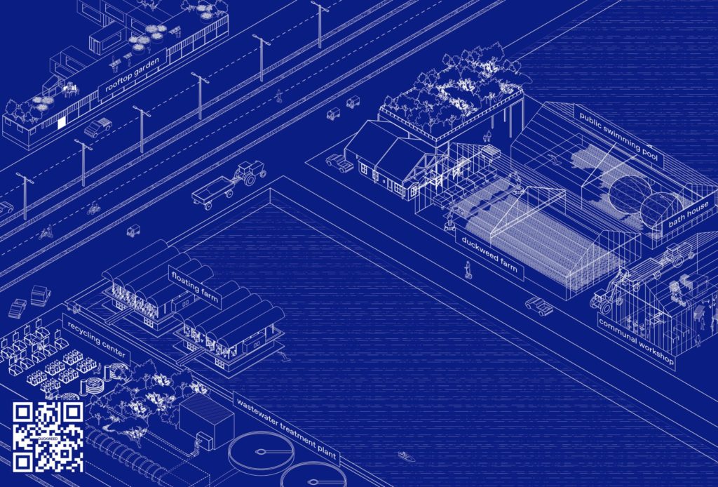 Duckweed Production Landscape Blueprint for the Waterschool M4h+ by Studio Makkink & Bey 