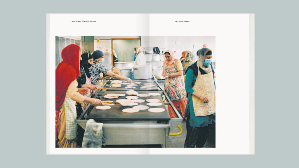 London Eats Itself: spread from "The Gurdwara" by Amardeep Singh Dhillon, photos by Hark1karan.