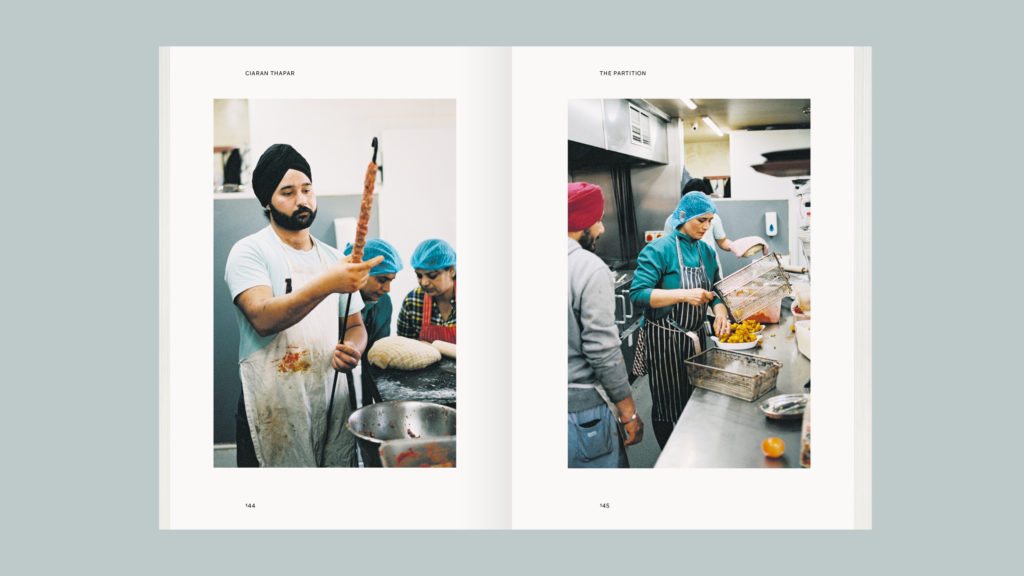 London Eats Itself: spread from "The Partition" by Ciaran Thapar, photos by Hark1karan.