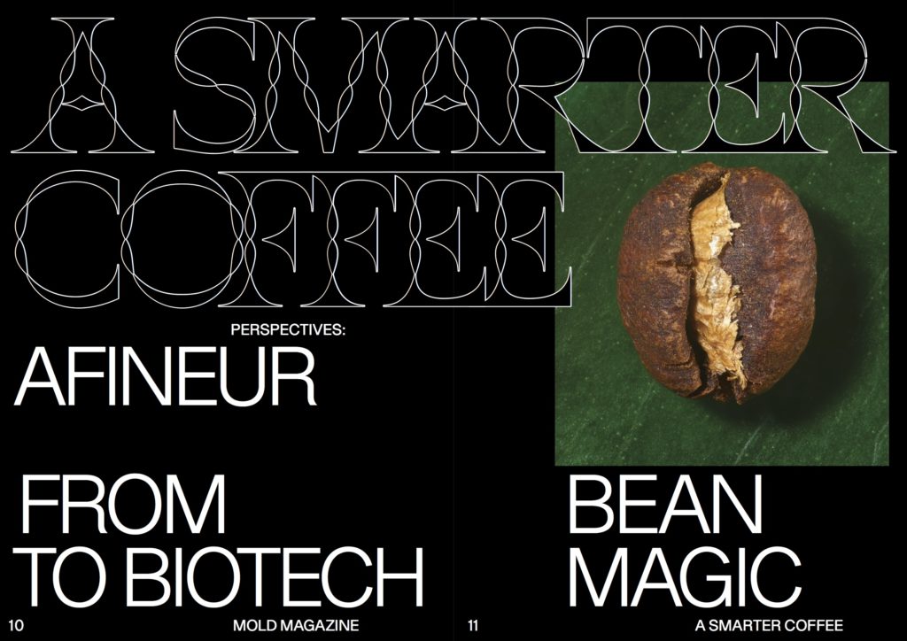 Spread from "A Smarter Coffee" interview by Ray Hu, photography by Corey Olsen in MOLD issue 01: Designing for the Human Microbiome.