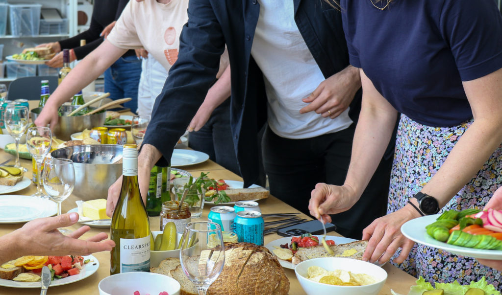 Fortnightly team lunches cooked together at the Holland Harvey studio in London are about more than just eating together. Photo ©  Holland Harvey.