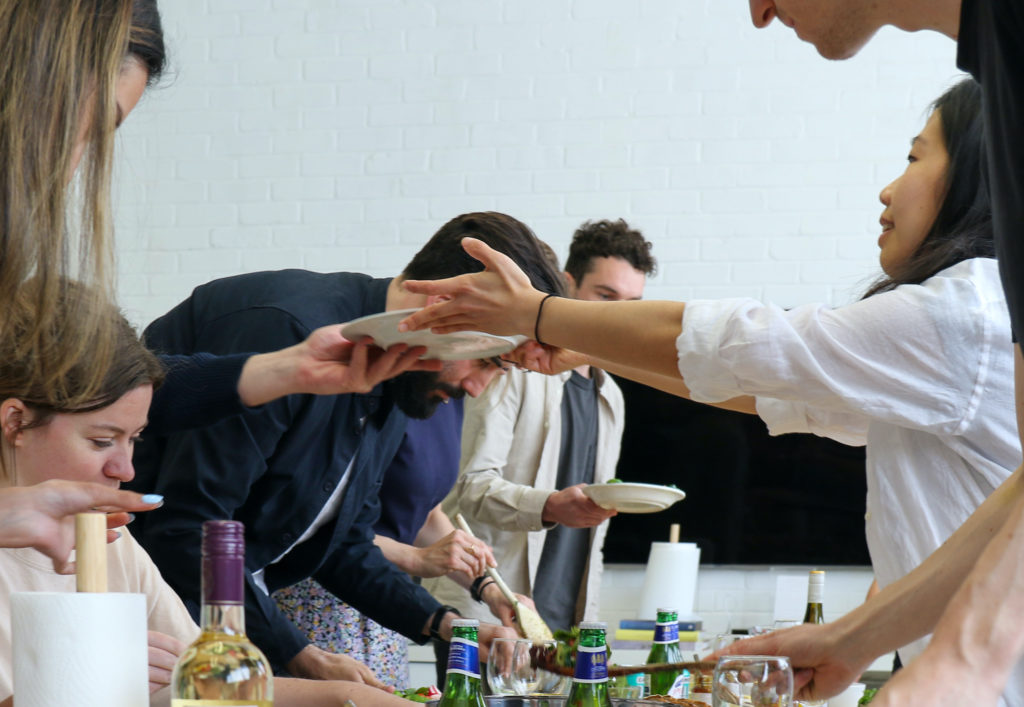 Fortnightly team lunches cooked together at the Holland Harvey studio in London are about more than just eating together, it's part of their value-led approach to their practice Photo ©  Holland Harvey.