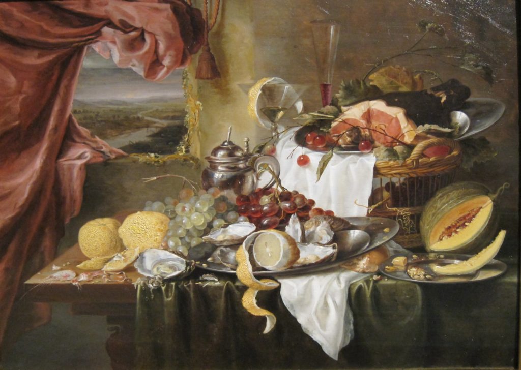 Food in History "Still Life with Imaginary View" by Laurens Craen, oil on oak panel, c.1645-50, Art Gallery of New South Wales. Image: Public Domain.