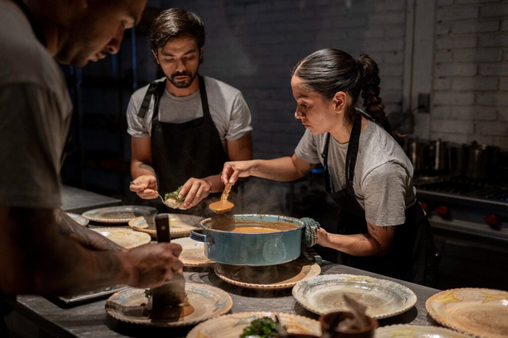 preparation of a mole dinner in Oaxaca